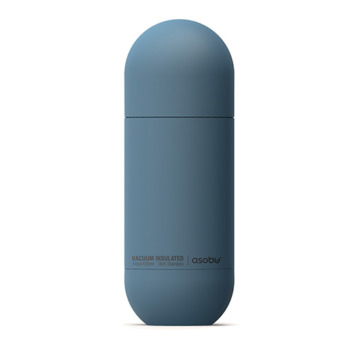 Asobu ORB - Edelstahl Isolierflasche mit Trinkbecher Blau