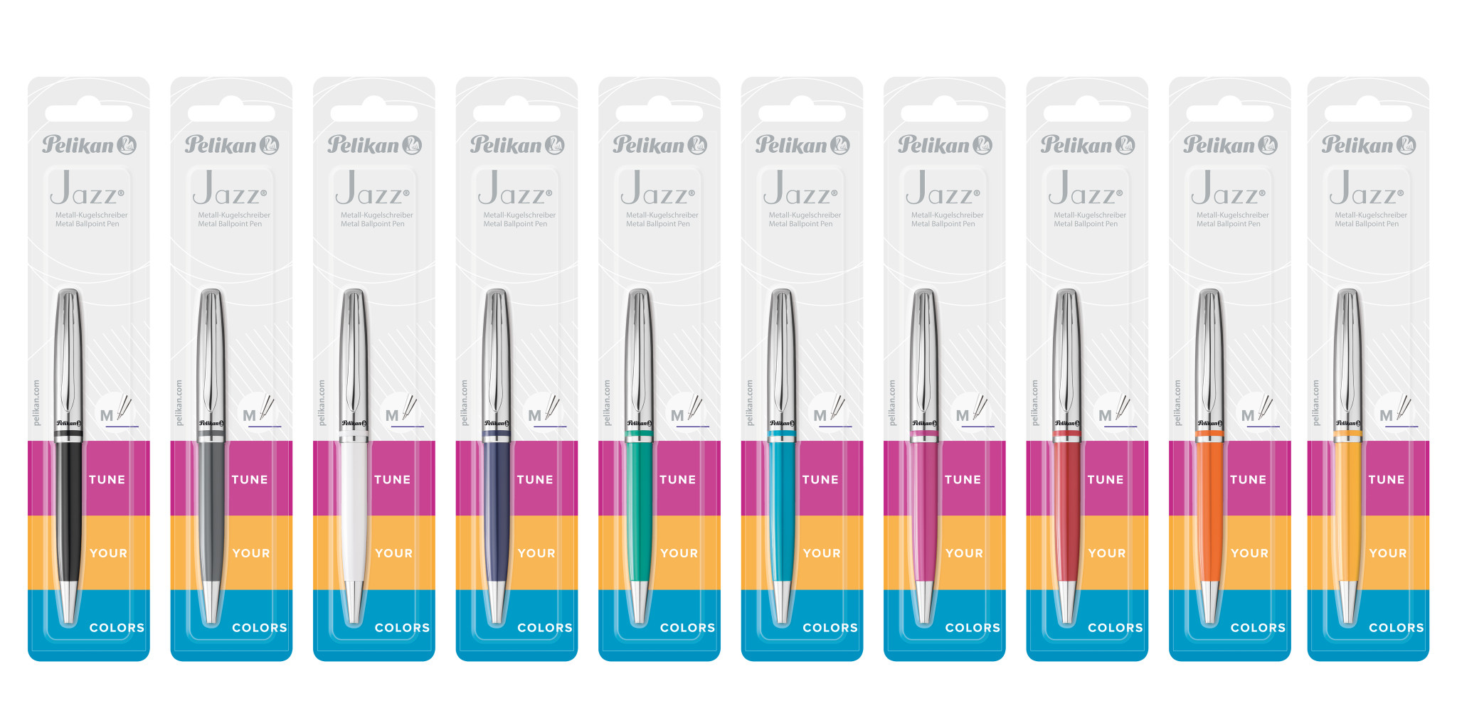 Pelikan Jazz Classic K35 - Clip - Kugelschreiber mit Druckeinzugsmechanik - Nachfüllbar - Blau - 1 Stück(e) - Medium