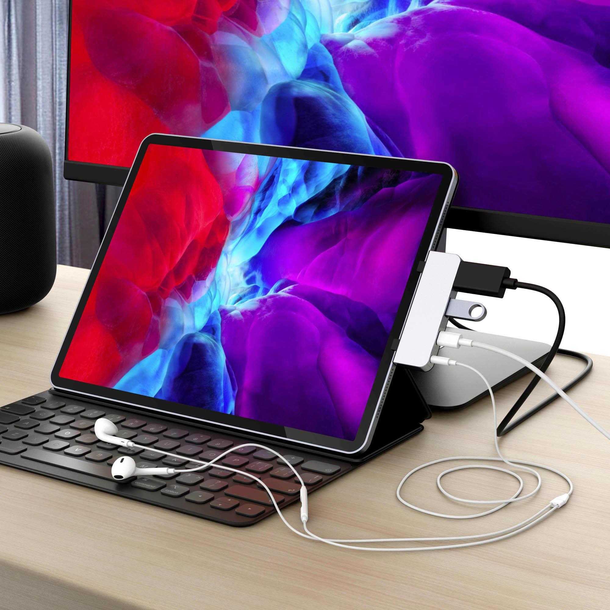 Targus HyperDrive 4-in-1 Hub - Dockingstation - USB-C - HDMI - für Apple 10.9-inch iPad Air; 11-inch iPad Pro; 12.9-inch iPad Pro; iPad mini (6. Generation)