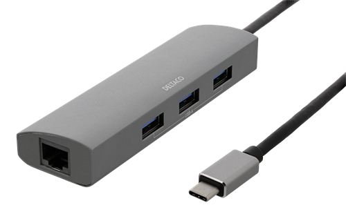 Deltaco USBC-1294 Hub 3 porte USB