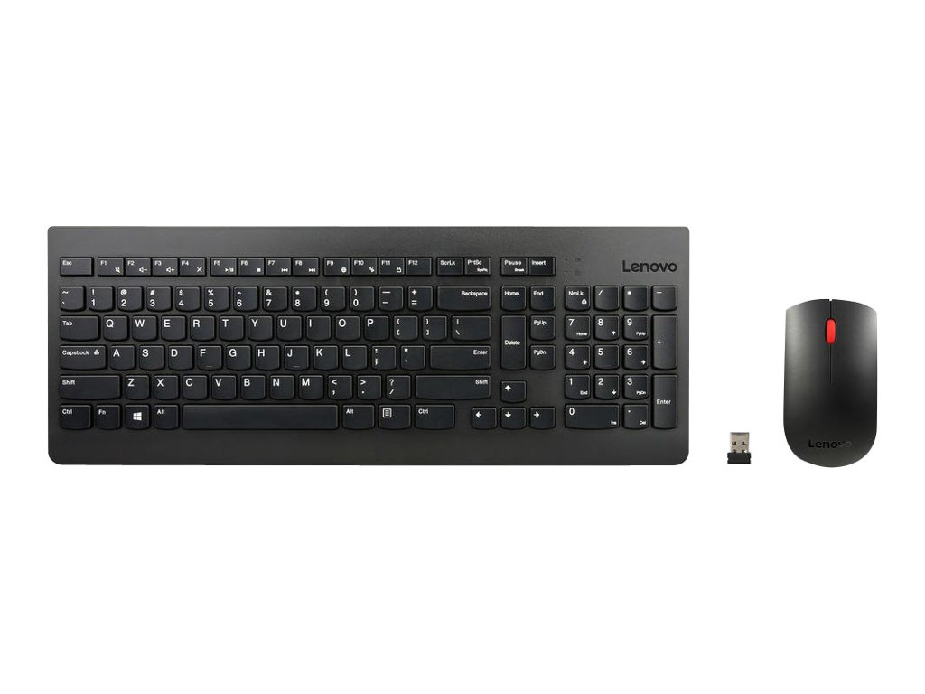 Lenovo Essential Wireless Combo - Tastatur-und-Maus-Set - kabellos - 2.4 GHz - US mit Euro-Symbol - für S510; ThinkCentre M700; M71X; M810; M910; ThinkPad L470; T470; X1 Carbon (5th Gen)