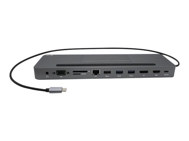 i-tec USB-C Metal Ergonomic 4K 3x Display Docking Station + Power Delivery