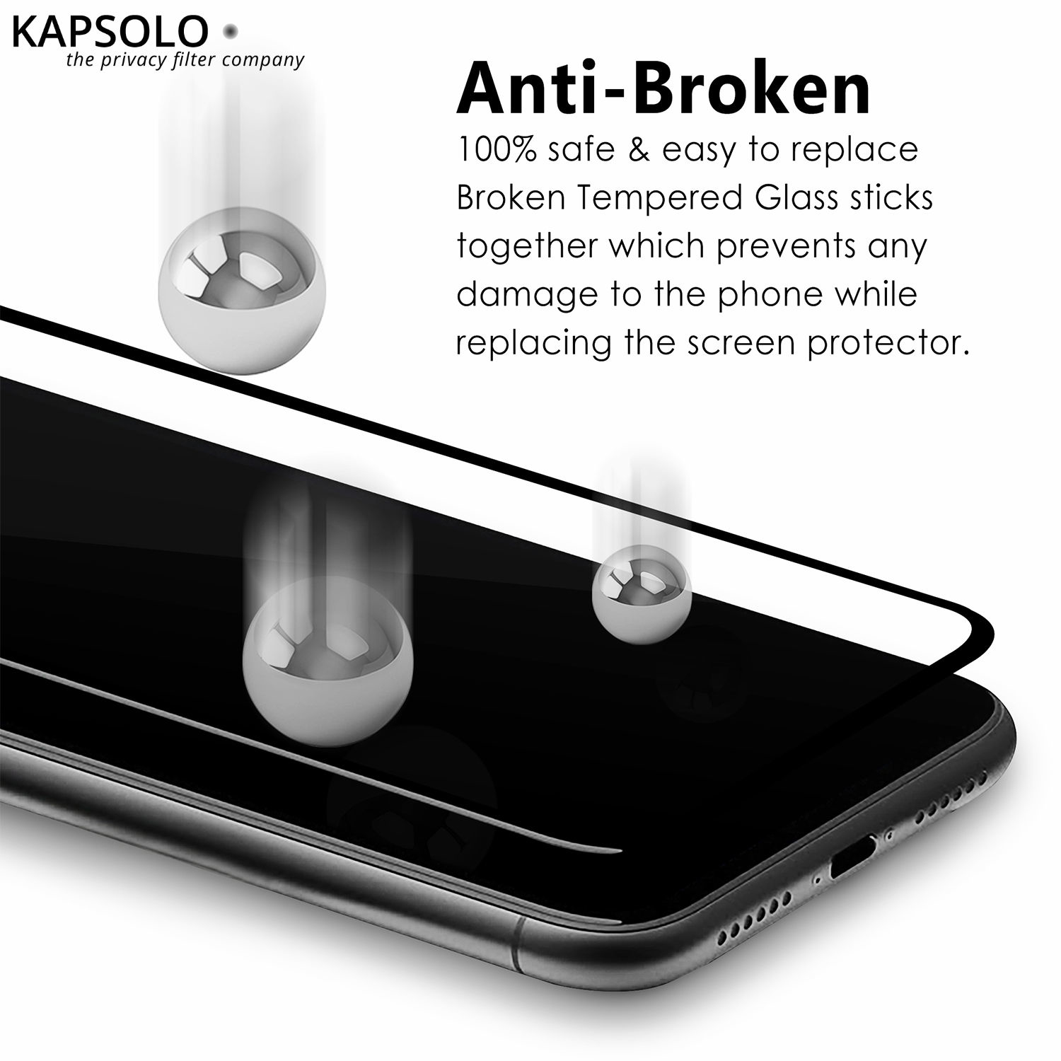 KAPSOLO Bildschirmschutz für Handy - 3D - Glas