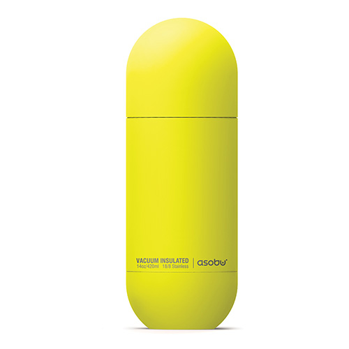 Asobu ORB - Edelstahl Isolierflasche mit Trinkbecher Gelb