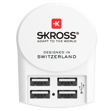 SKROSS Netzteil - 35 Watt - 4.8 A - 4 Ausgabeanschlussstellen (USB)