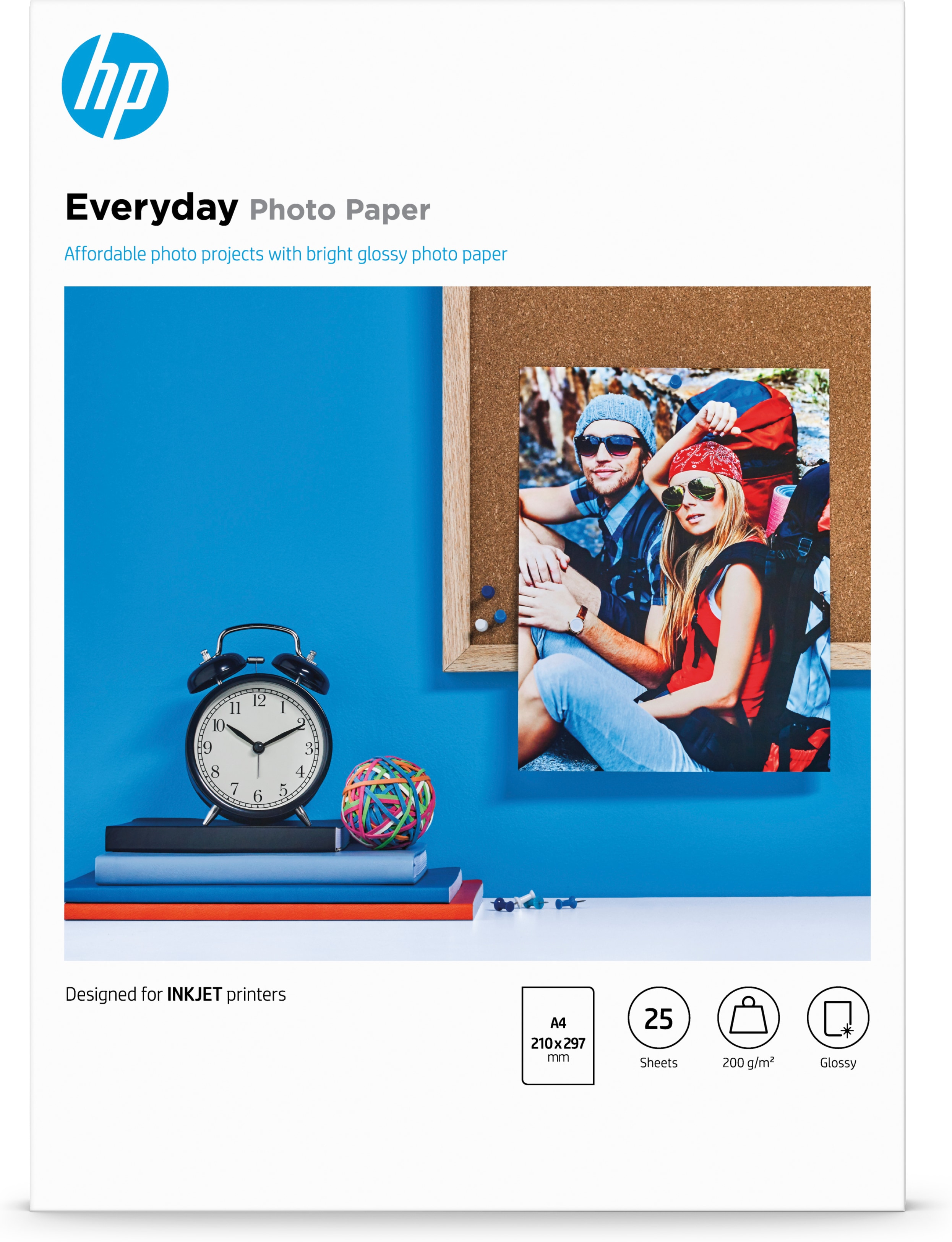 HP Everyday Photo Paper - Glänzend - 8 mil - A4 (210 x 297 mm)