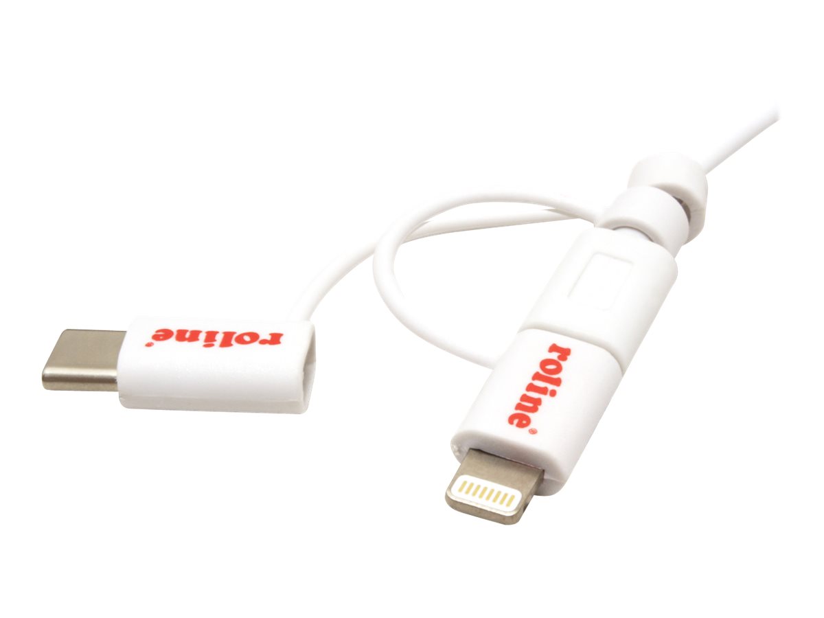 ROLINE USB-Kabel - USB (M) bis Lightning/Micro-USB Type B/USB-C (M)