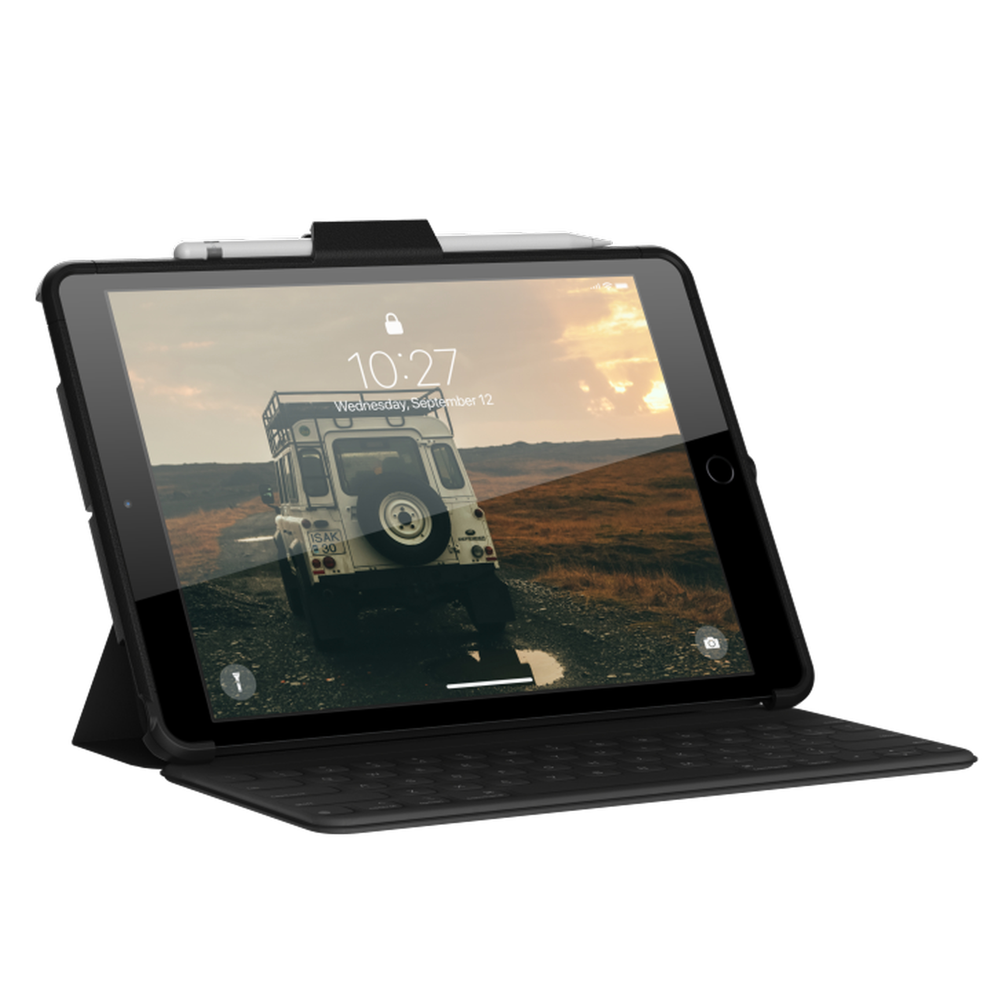Urban Armor Gear UAG Rugged Case for iPad 10.2-in (9/8/7 Gen, 2021/2020/2019) - Scout Black - Hintere Abdeckung für Tablet - 10.2" - für Apple 10.2-inch iPad (7. Generation, 8. Generation, 9. Generation)