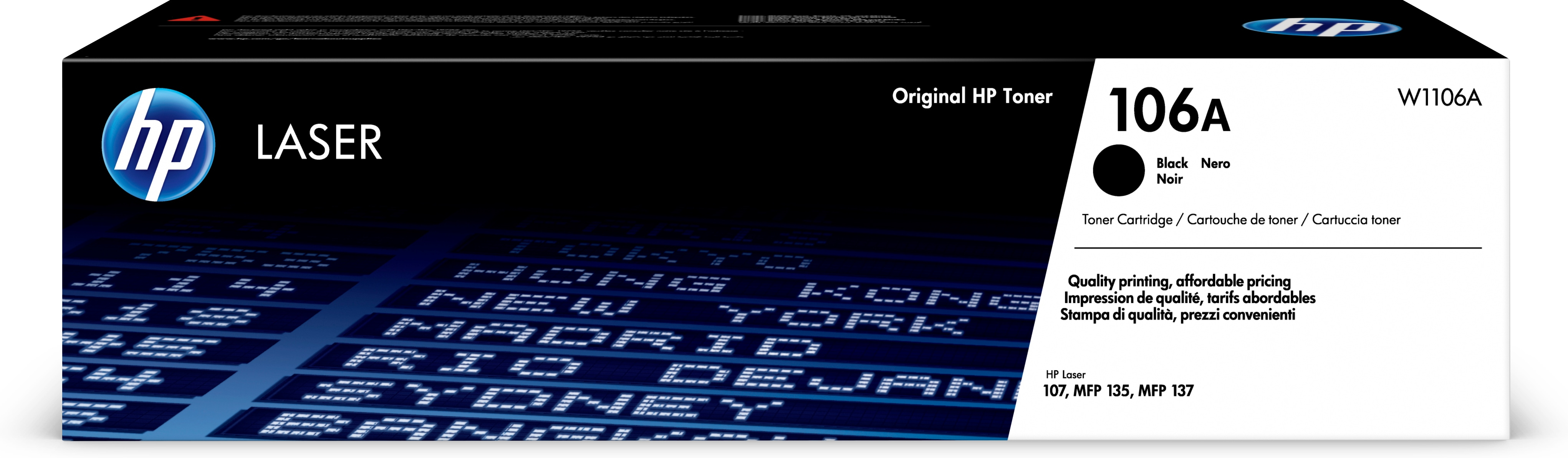 HP 106A - Schwarz - Original - Tonerpatrone (W1106A)