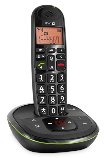 Doro PhoneEasy 105wr - Schnurlostelefon - Anrufbeantworter mit Rufnummernanzeige