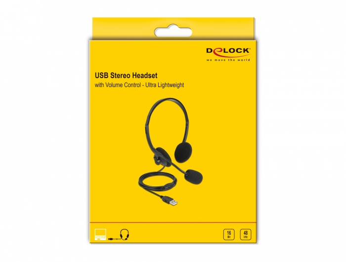 Delock Headset - On-Ear - kabelgebunden - USB-A