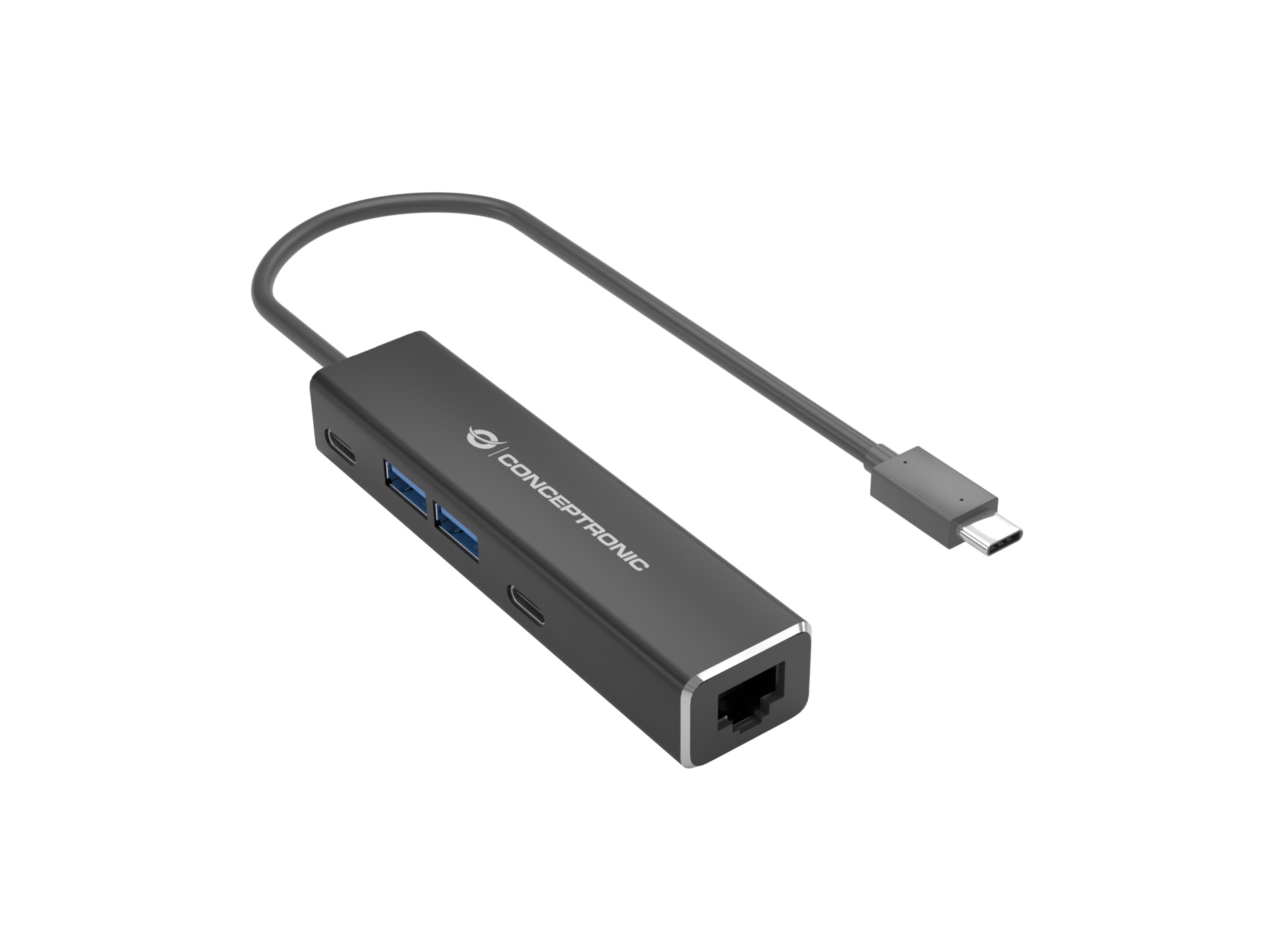 Conceptronic Adapter USB-C -> 2.5GbE USB 3.2Gen 0.15m sw - Adapter - Digital/Daten