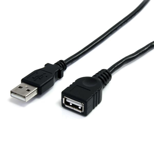 StarTech.com 1,8m USB 2.0 A Verlängerungskabel - Stecker / Buchse - USB Verlängerung - Schwarz - USB-Verlängerungskabel - USB (M)