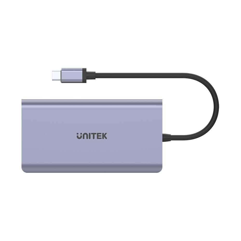 Unitek International UNITEK uHUB S7 - USB 3.2 Gen 1 (3.1 Gen 1) Type-C - DisplayPort - HDMI - RJ-45 - USB 3.2 Gen 1 (3.1 Gen 1) Type-A - USB 3.2 Gen 1 (3.1 Gen 1) Type-C - SDHC,SDXC - Grau - Aluminium - 100 W