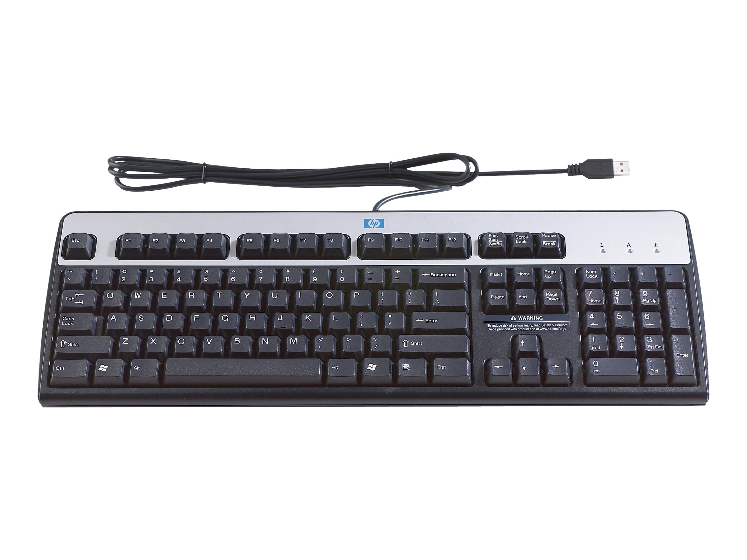 HP HPE Standard - Tastatur - USB - Spanisch - Silber, Carbonite