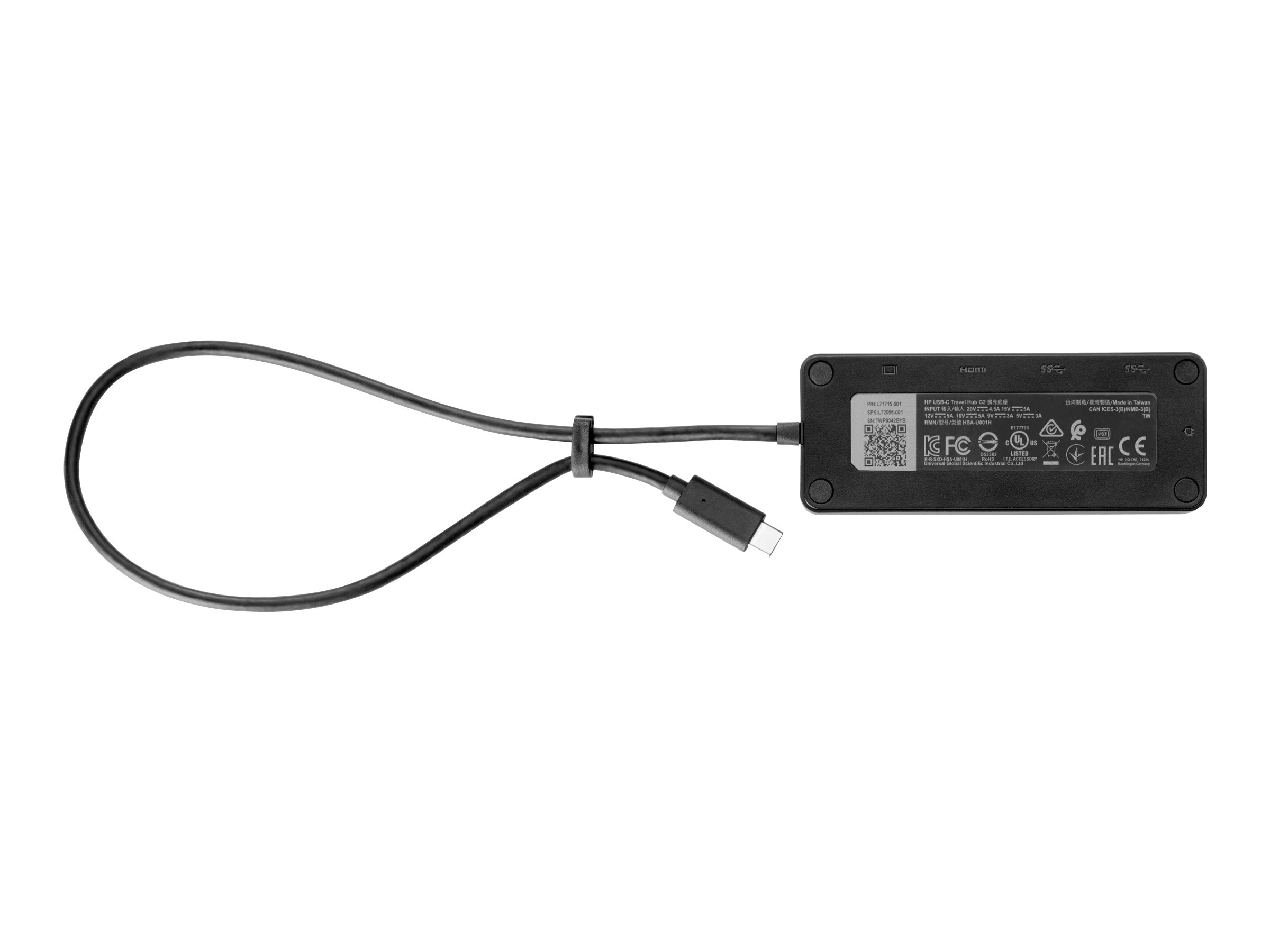 HP Travel Hub G2 - Port Replicator - USB-C - VGA, HDMI