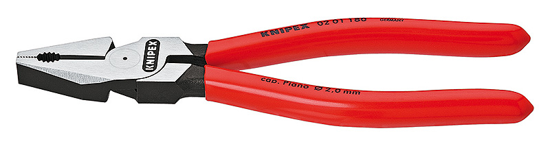 KNIPEX 02 01 180 - Prüfzange - Stahl - Kunststoff - Rot - 18 cm - 202 g