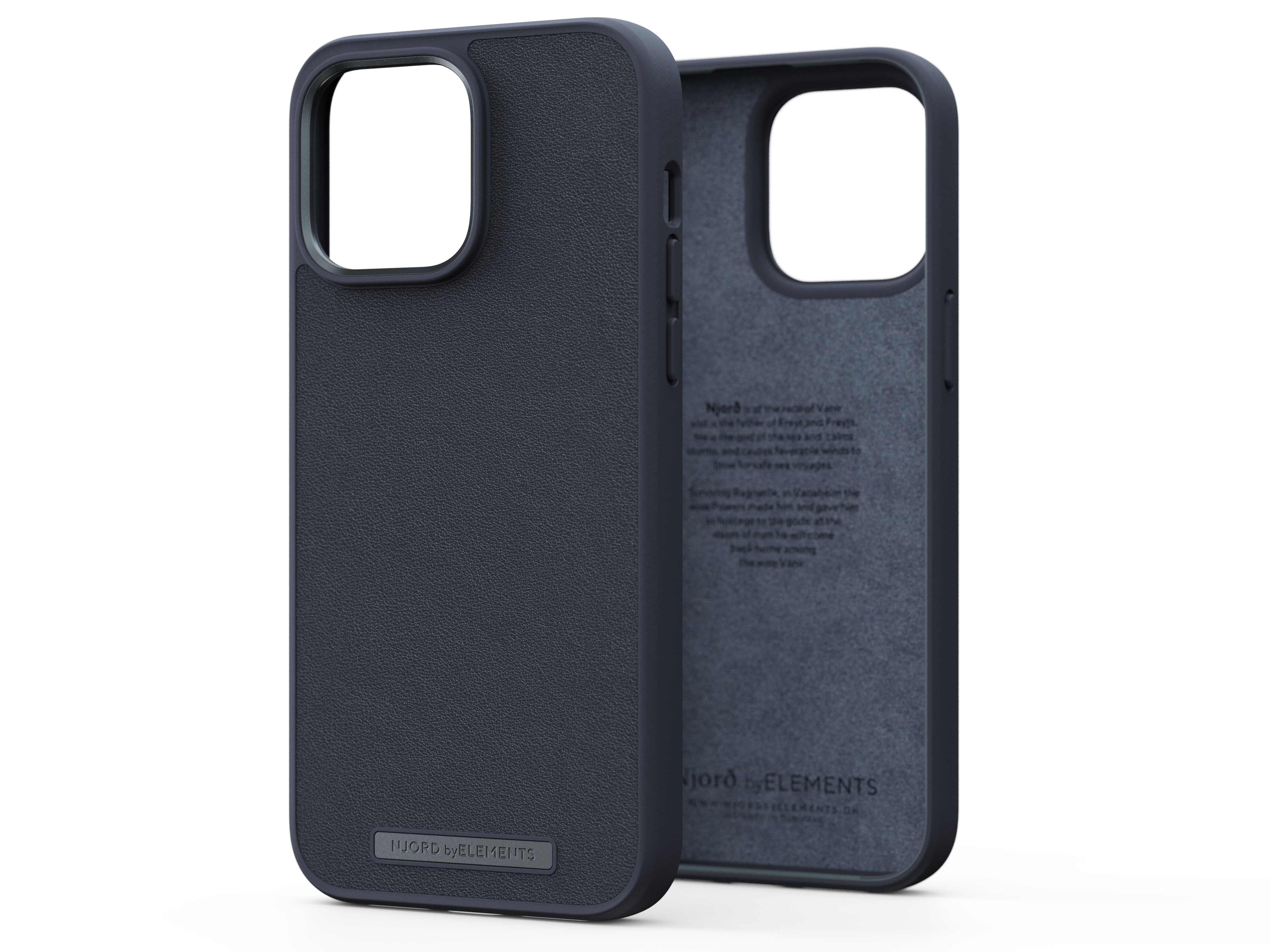 Njord Genuine Leather Case iPhone 14 Pro 6.7 Black