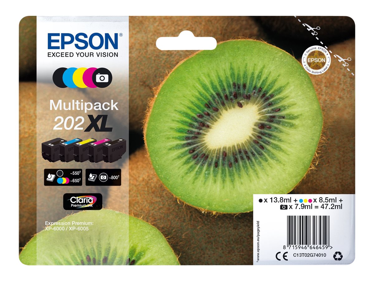 Epson Multipack 202XL - 5er-Pack - mit hoher Kapazität