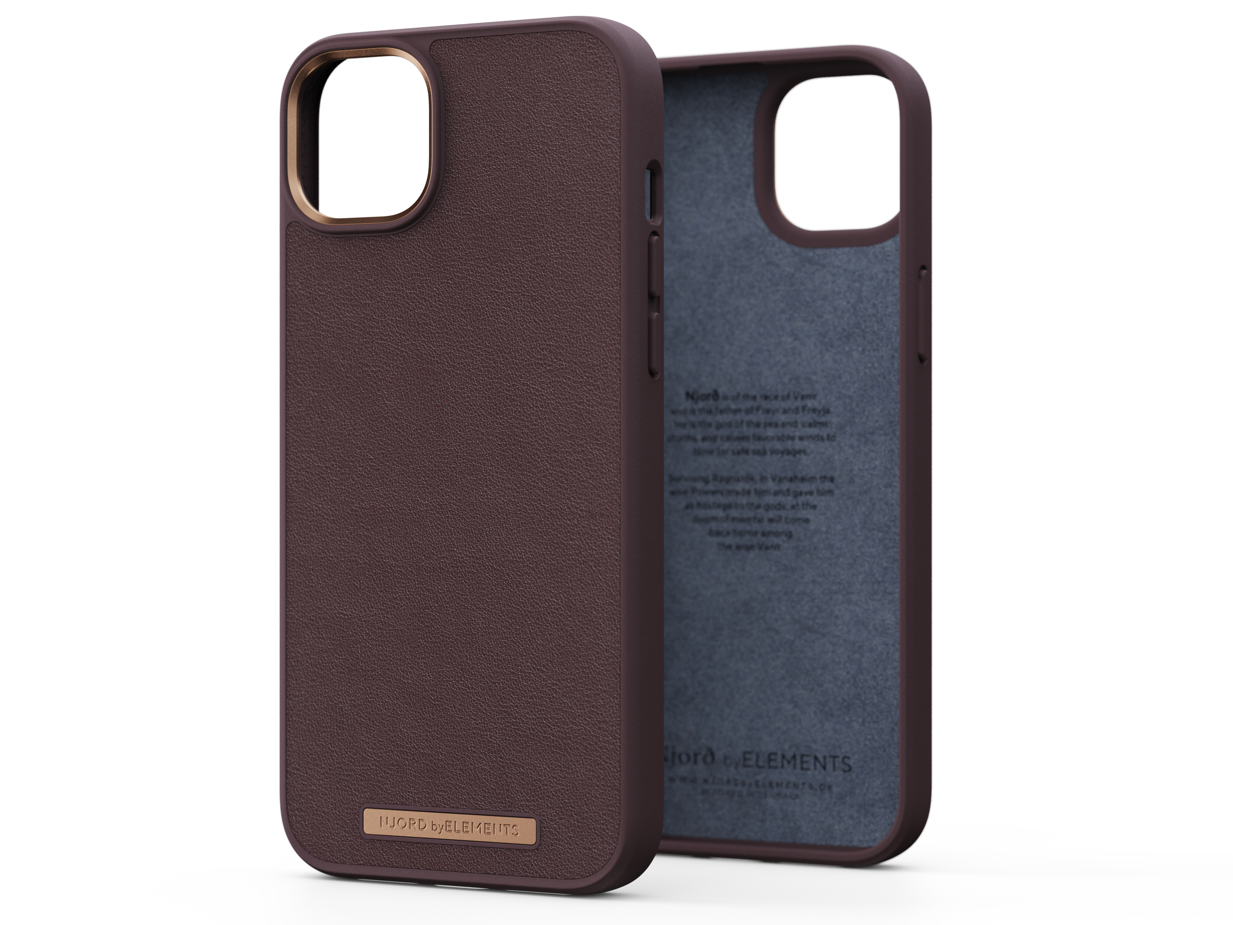 Njord Genuine Leather Case iPhone 14 6.7 Brown