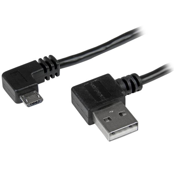 StarTech.com Micro USB Kabel mit rechts gewinkelten Anschlüssen - Stecker/Stecker - 1m - USB A zu Micro B Anschlusskabel - USB-Kabel - Micro-USB Typ B (M)