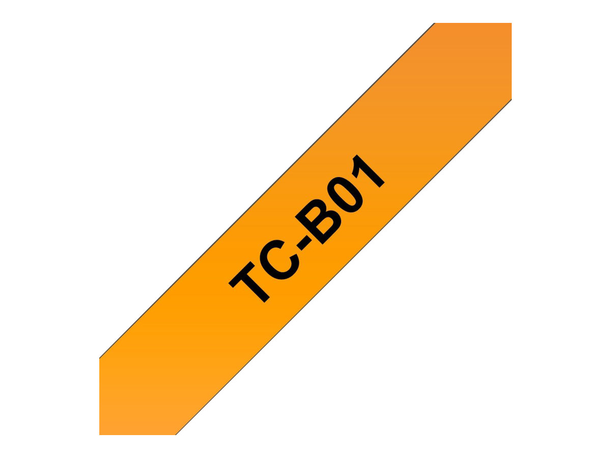 Brother TCB01 - 12 mm x 6.7 m - schwarz auf fluoreszierendem orange