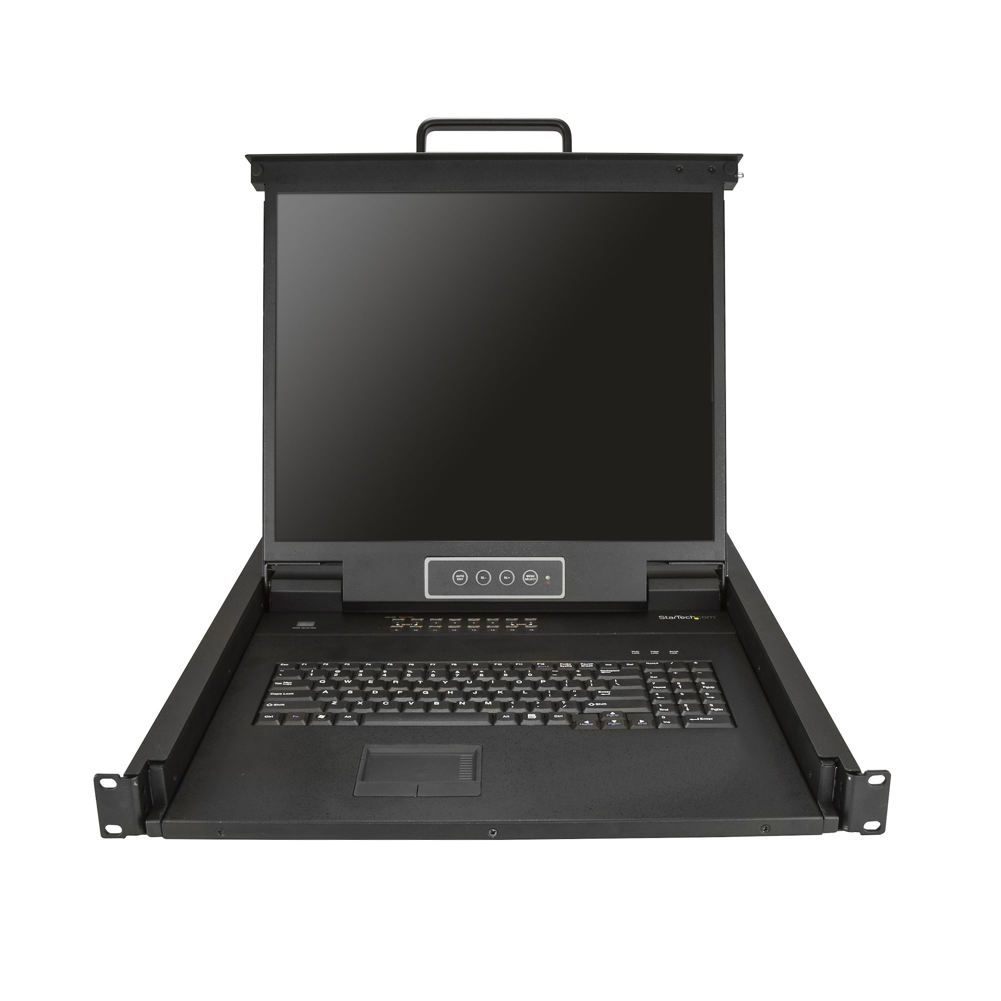 StarTech.com 16 Port Rackmount KVM Console with 6ft Cables, Integrated KVM Switch with 19" LCD Monitor, Fully Featured 1U LCD KVM Drawer- OSD KVM, Durable 50,000 MTBF, USB + VGA Support - 19in. LCD KVM Console (RKCONS1916K)
