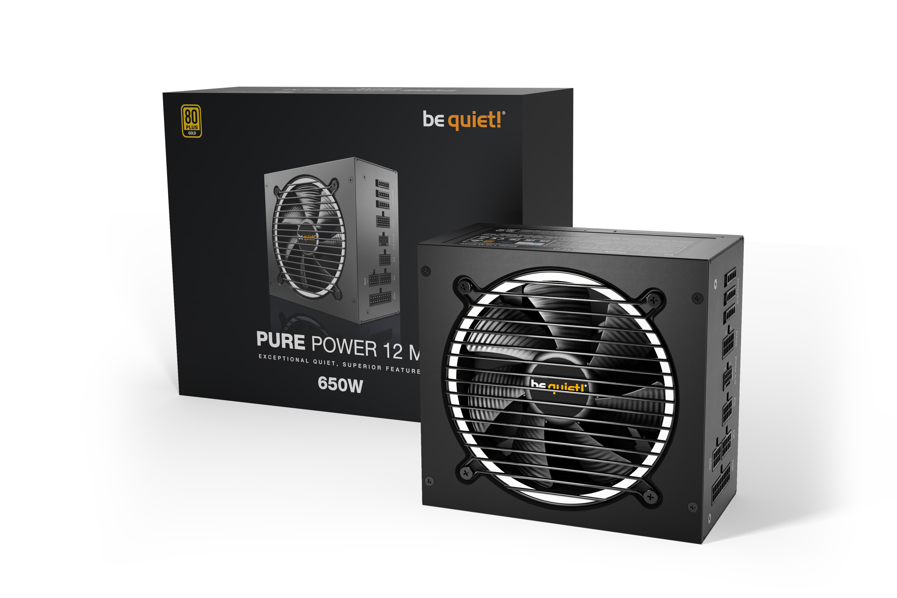 Be Quiet! Pure Power 12 M - 650 W - 100 - 240 V - 720 W - 50 - 60 Hz - 10/5 A - Aktiv