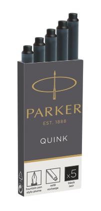 Parker Quink inktpatronen zwart - doos met 5 stuks - Schwarz - Schwarz - 5 Stück(e)