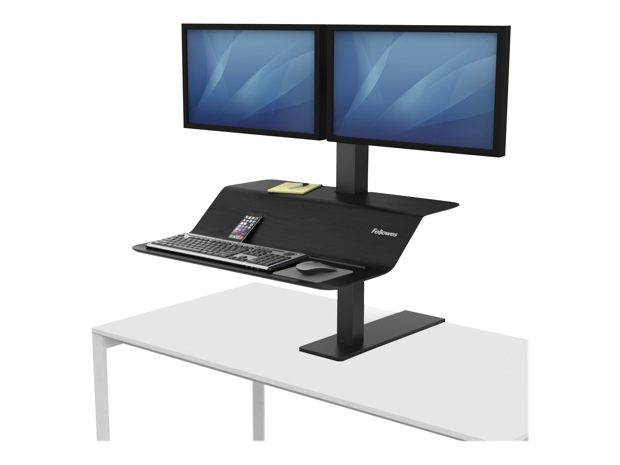 Fellowes Lotus VE Sit-Stand Workstation - Befestigungskit für 2 LCD-Displays/Tastatur/Maus