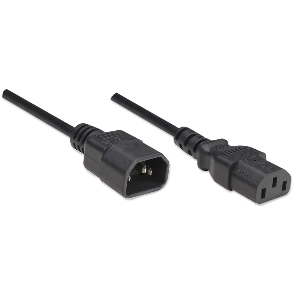 Manhattan Power Cord/Cable, C14 Male to C13 Female (kettle lead)