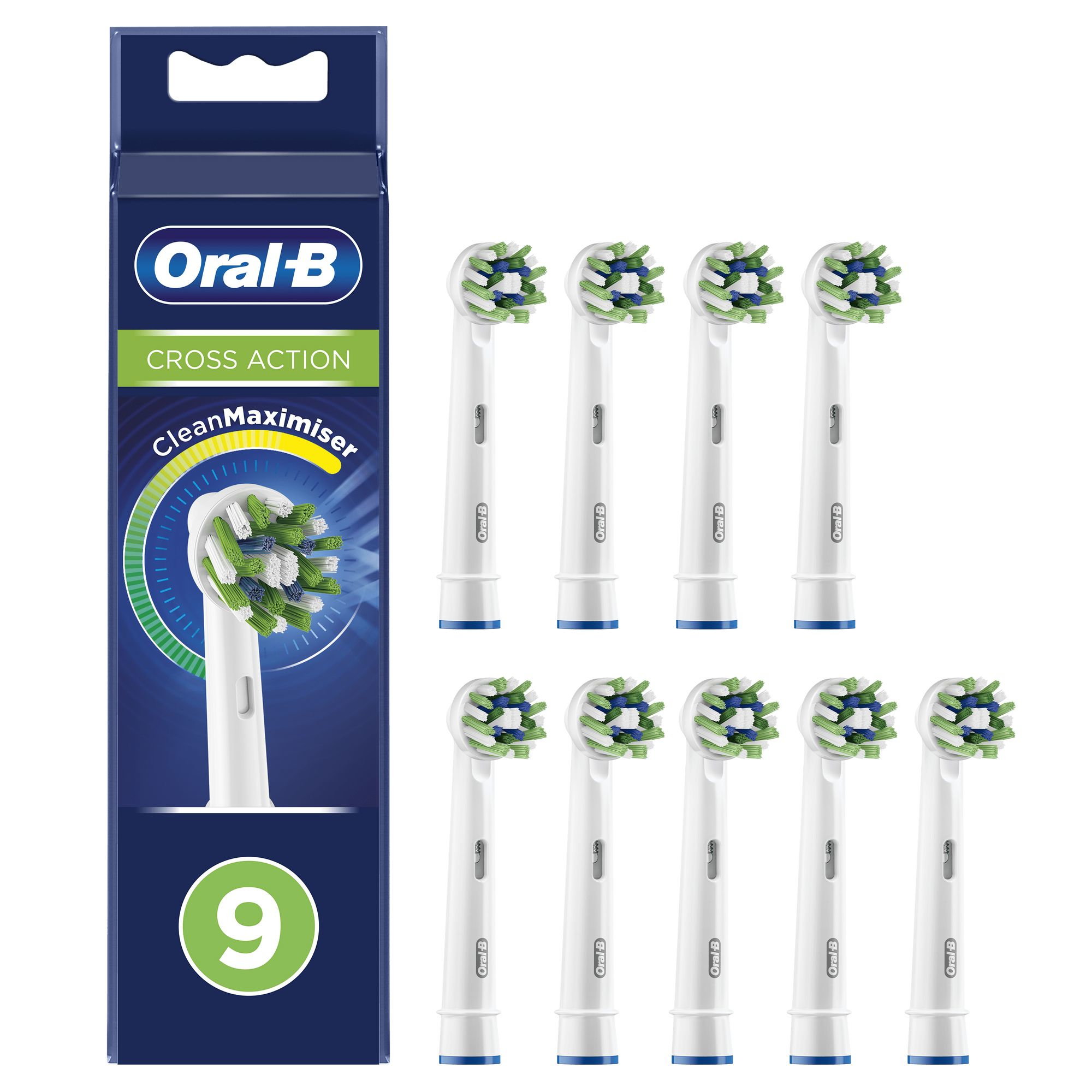 Oral-B CrossAction Toothbrush Head 9 pcs Cross Action 3+3+