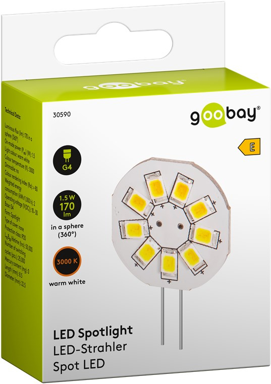 Goobay 30590 - 1,5 W - G4 - A++ - 120 lm - 30000 h - Warmweiß