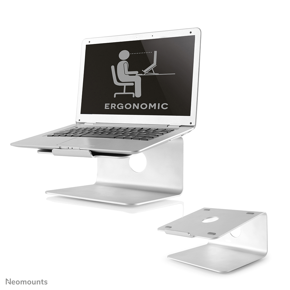 Neomounts NSLS050 - Aufstellung für Notebook - Gebürstetes Aluminium - Silber - Bildschirmgröße: 25.4-43.2 cm (10"-17")