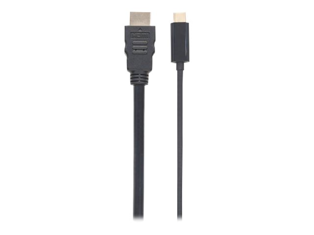 Manhattan USB-C to HDMI Cable, 4K@60Hz, 1m, Black, Male to Male, Three Year Warranty, Polybag
