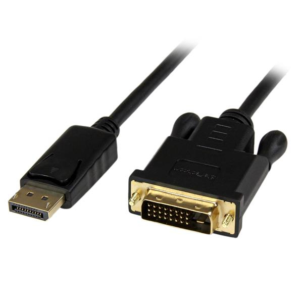 StarTech.com DisplayPort auf DVI Kabel 1,8m - Stecker/Stecker - DP zu DVI Adapter/ Konverter - 1920x1200 / 1080p - Schwarz - Videokabel - DisplayPort (M)