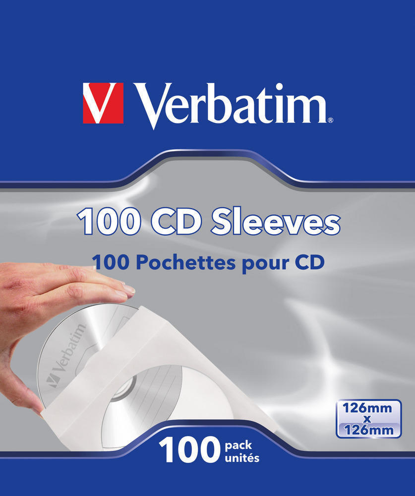 Verbatim CD-/DVD-Hülle - Kapazität: 1 CD/DVD (Packung mit 100)