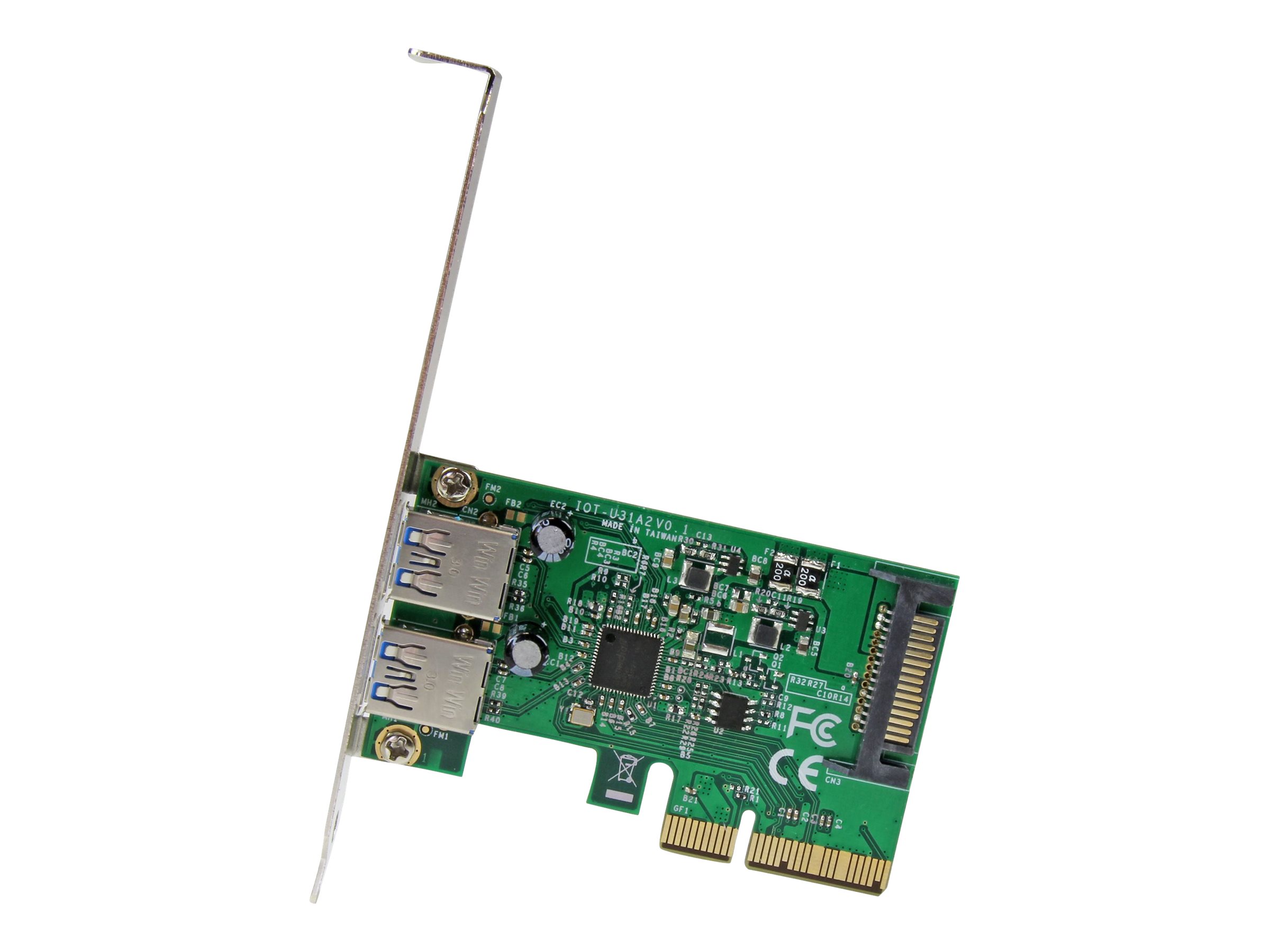 StarTech.com 2-Port USB PCIe Adapter - 10Gbit/s pro Port - USB 3.1/3.2 Gen 2 Typ-A PCI Express 3.0 x2 Host Controller Erweiterungskarte - Add-On Adapterkarte - Full/Low Profile - Windows & Linux (PEXUSB312A3)
