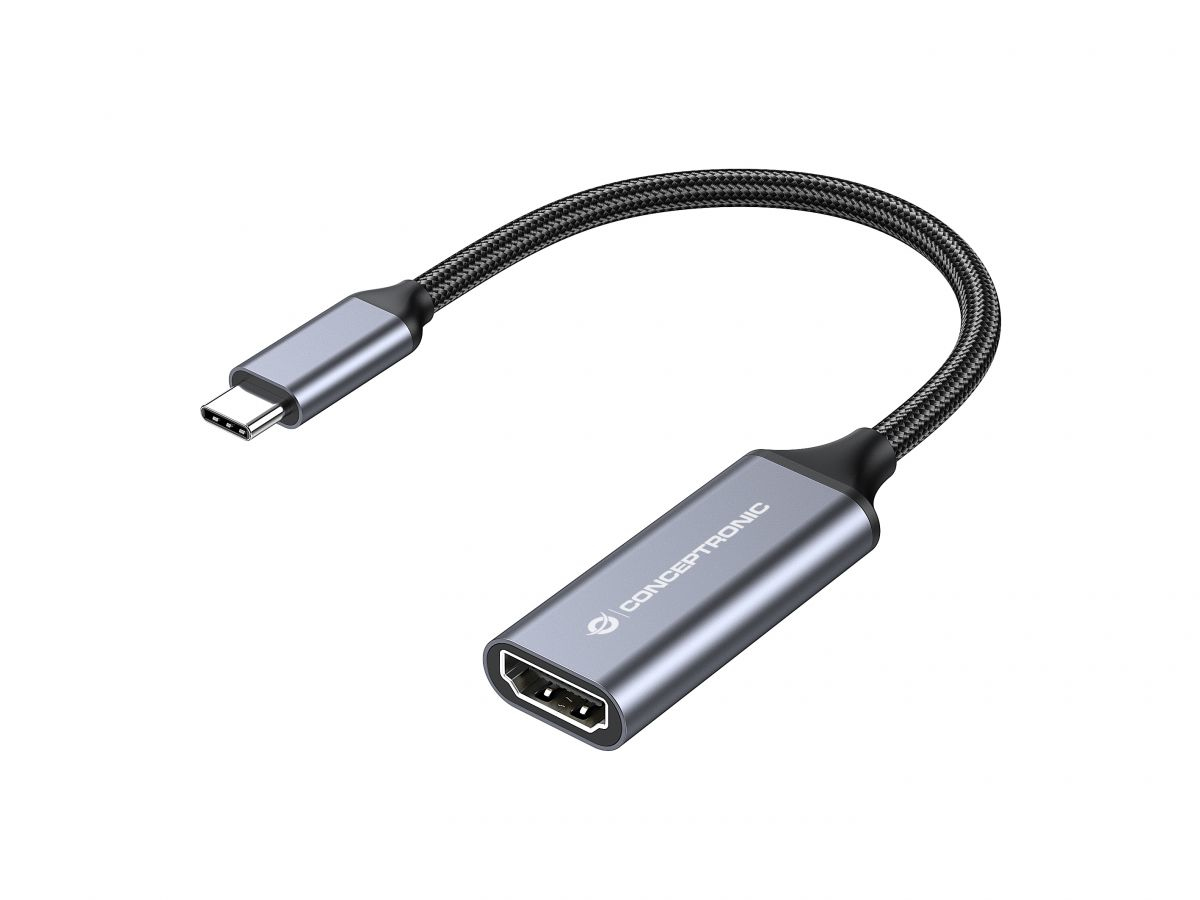 Conceptronic ABBY09G USB-C-zu-HDMI-Adapter - 4K 60Hz - USB Typ-C - HDMI-Ausgang - 4096 x 2160 Pixel