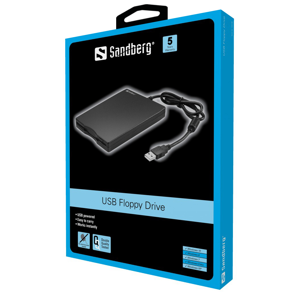 SANDBERG USB Floppy Mini Reader - Laufwerk - Diskette (1.44 MB)