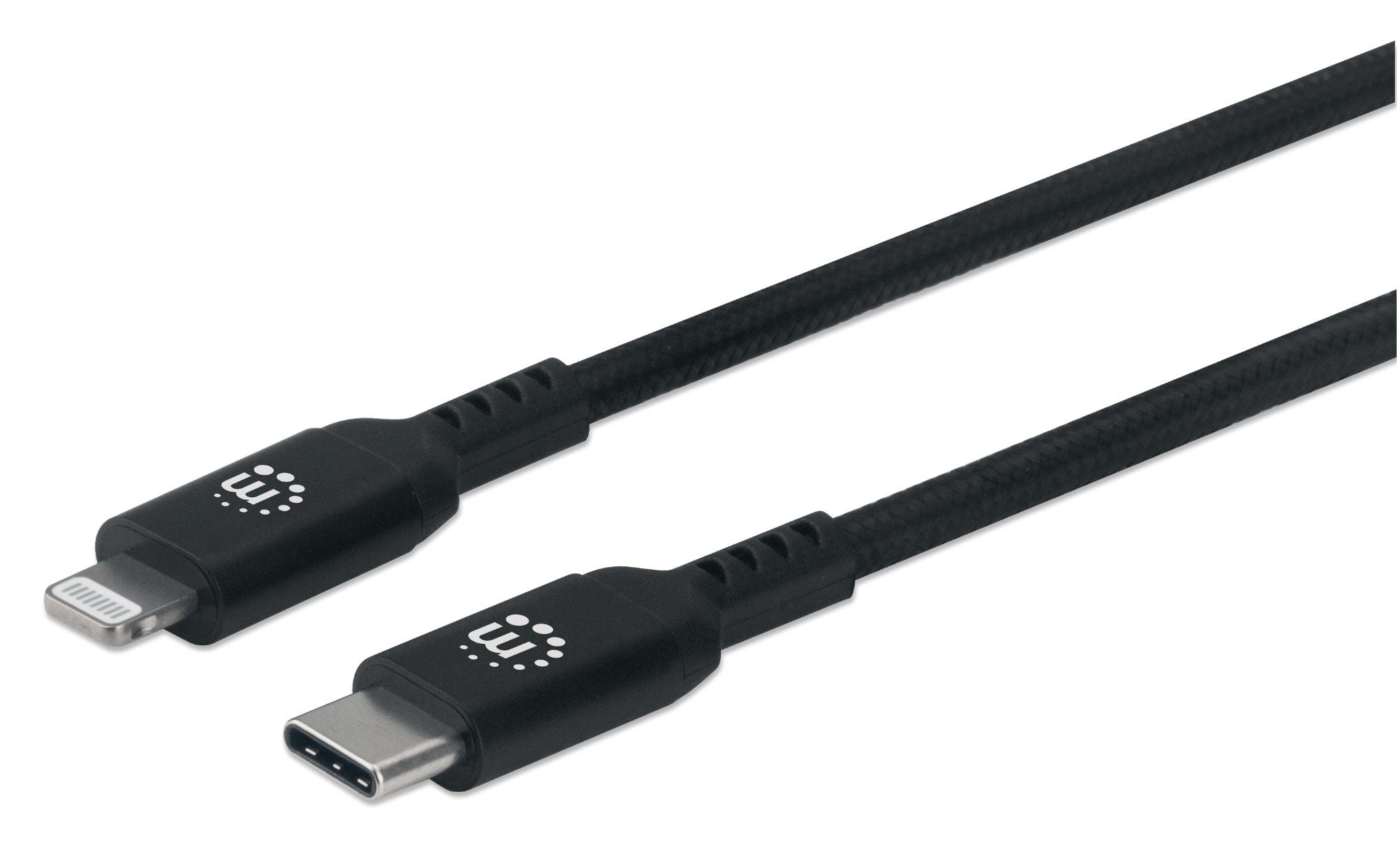 Manhattan Charge & Sync Lightning® Cable, USB-C to Lighting, 1.8m, Male to Male, MFi Certified (Apple approval program)