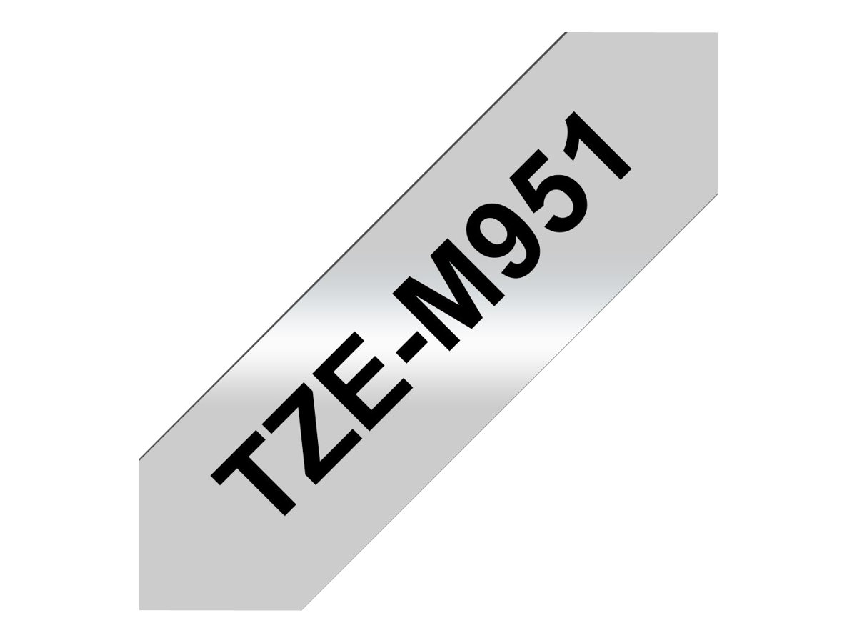 Brother TZe-M951 - Schwarz auf Silber (matt) - Rolle (2,4 cm x 8 m)