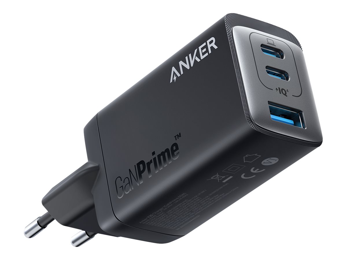 Anker Innovations Anker 735 - Netzteil - 65 Watt - 5 A - Anker PowerIQ 4.0 - 3 Ausgabeanschlussstellen (USB Typ A, 2 x USB-C)