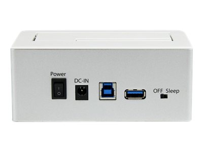 StarTech.com USB 3.0 auf SATA / SSD Festplatten Dockingstation mit integriertem USB Schnelllade-Hub und UASP-Unterstützung für SATA 6 GB/s - Speicher-Controller - 2.5", 3.5" (6.4 cm, 8.9 cm)