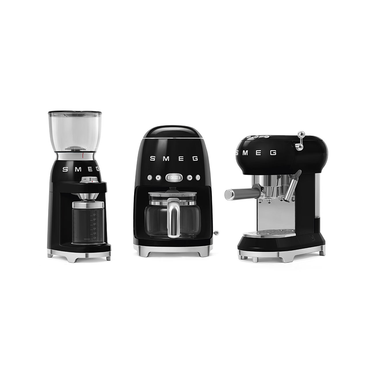 SMEG ECF01BLEU - Espressomaschine - 1 l - Gemahlener Kaffee - 1350 W - Schwarz