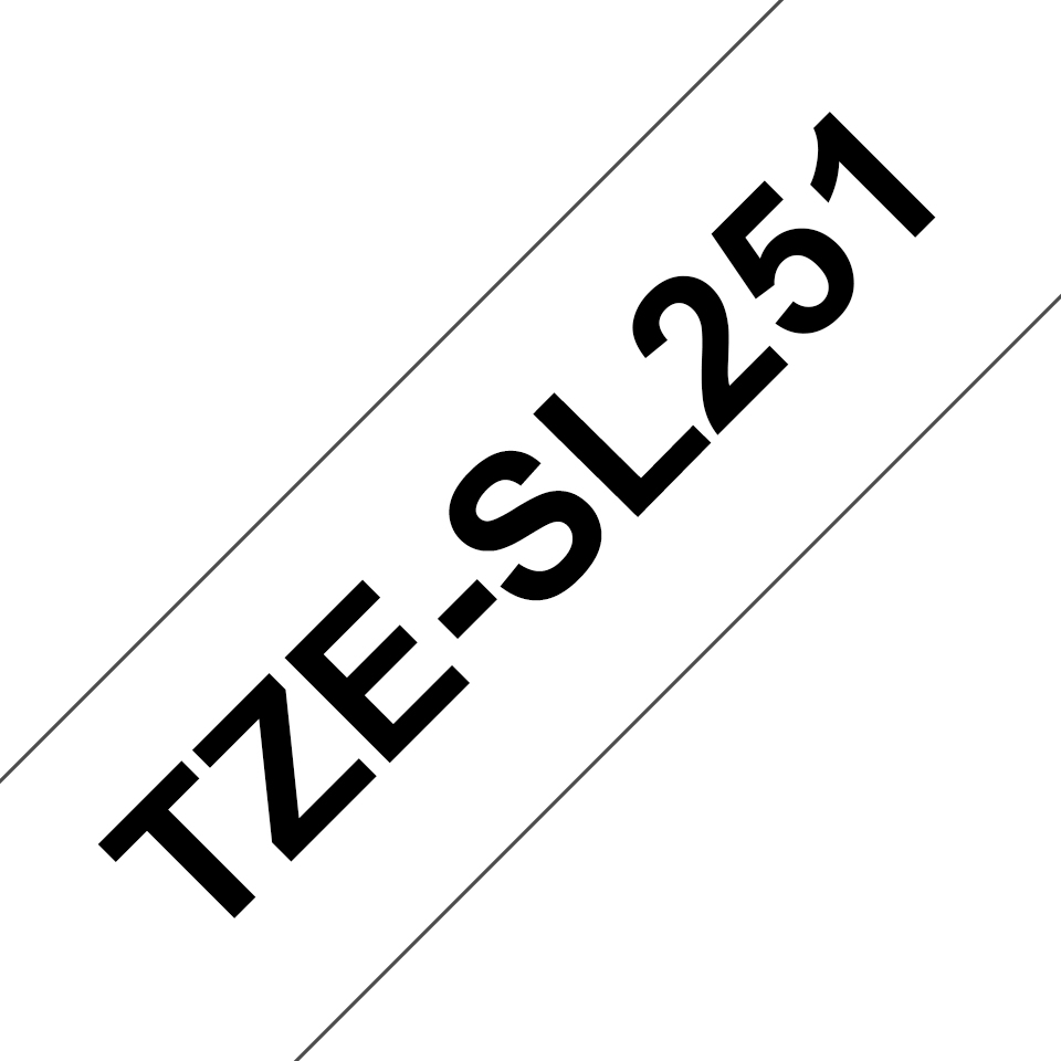 Brother TZe-SL251 - Selbstklebend - Schwarz auf Weiß - Rolle (2,4 cm x 8 m)