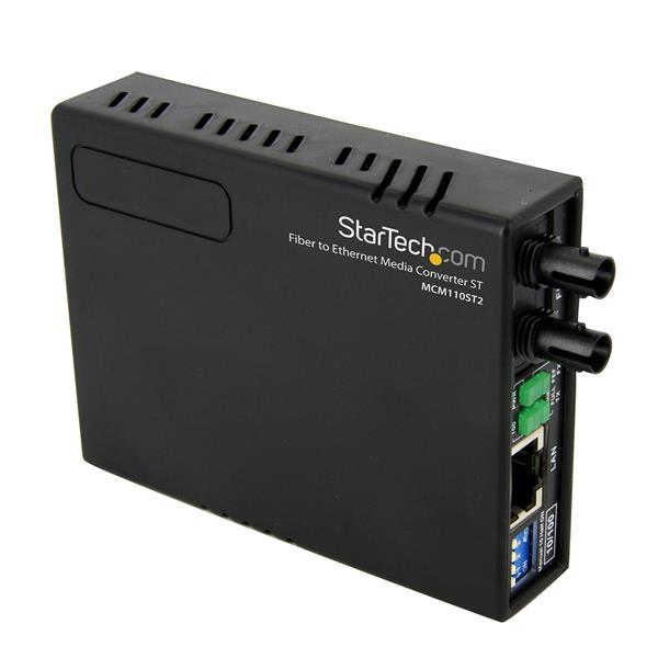 StarTech.com 10/100 Mbit/s Fast Ethernet Multimode ST LWL / Glasfaser Kupfer Medienkonverter