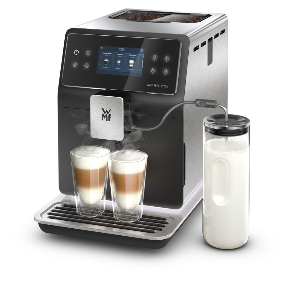 WMF Perfection CP853D15 - Kombi-Kaffeemaschine - 2 l - Kaffeebohnen - Gemahlener Kaffee - Eingebautes Mahlwerk - Schwarz - Edelstahl