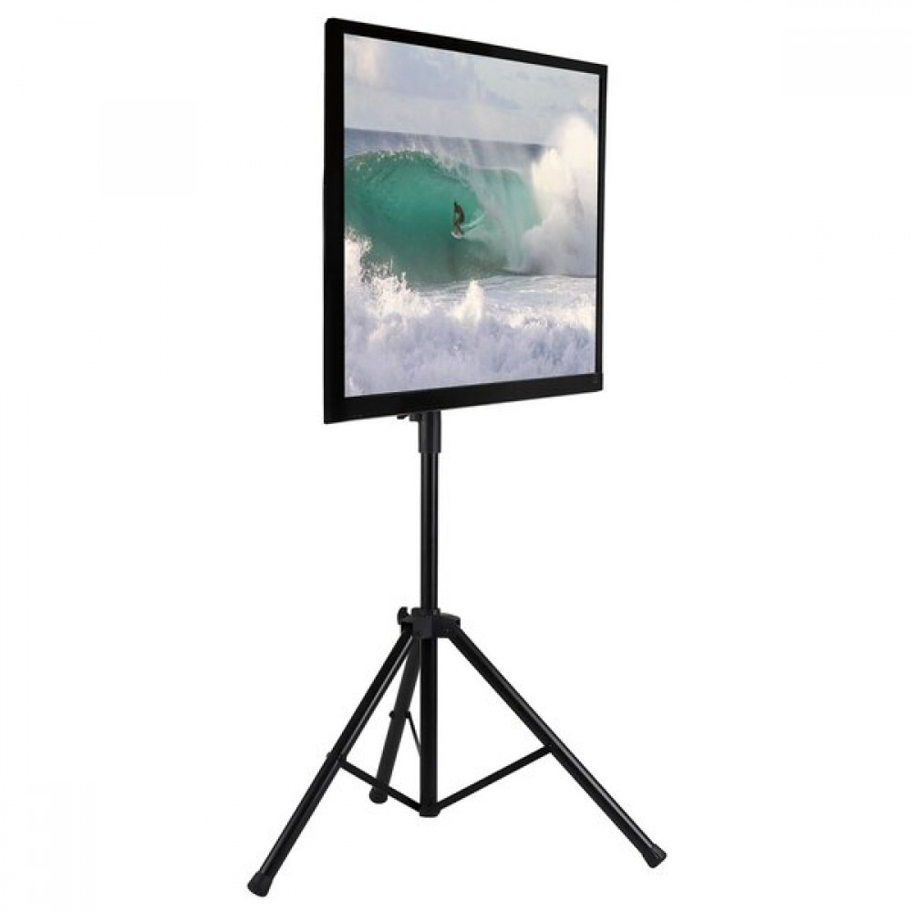 Techly Aufstellung - Universal-Stativ - für TV - Kunststoff, Stahl - Schwarz - Bildschirmgröße: 43-152 cm (17"-60")