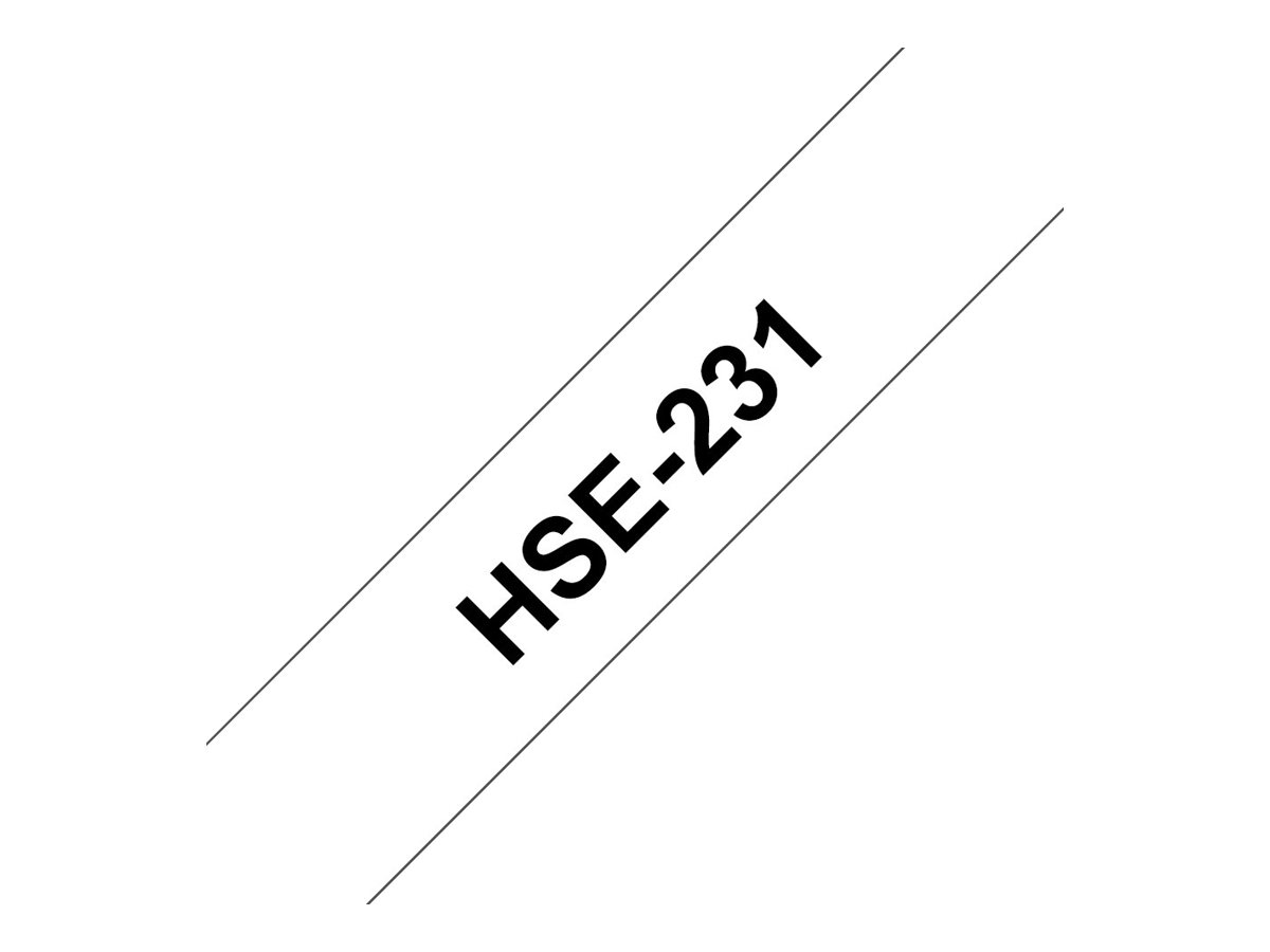 Brother HSe-231 - Schwarz auf Weiß - Rolle (1,2 cm x 1,5 m)